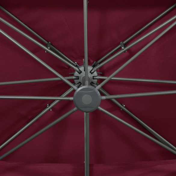 Umbrelă Consolă cu Inveliș Dublu - Roșu Bordo 400x300cm
