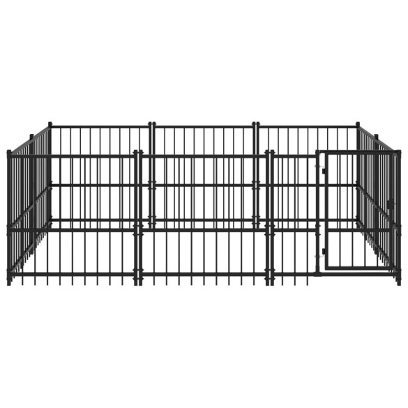 Padoc Câini Exterior 5,63 m² - Oțel | Livrare Gratuită