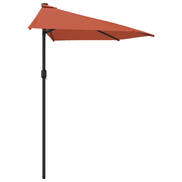Umbrelă Balcon Aluminiu Cărămizie 270x144x222cm