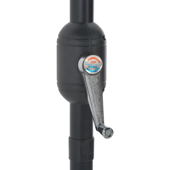 Umbrelă Balcon Aluminiu Cărămizie 270x144x222cm