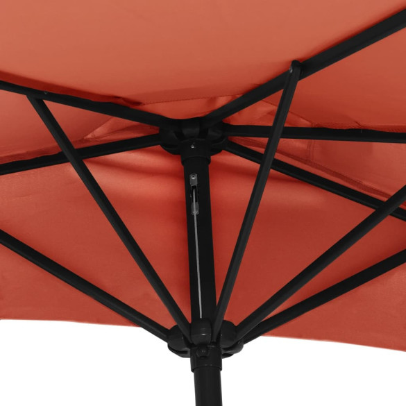 Umbrelă Balcon Cărămiziu Semirotundă 300x155x223cm