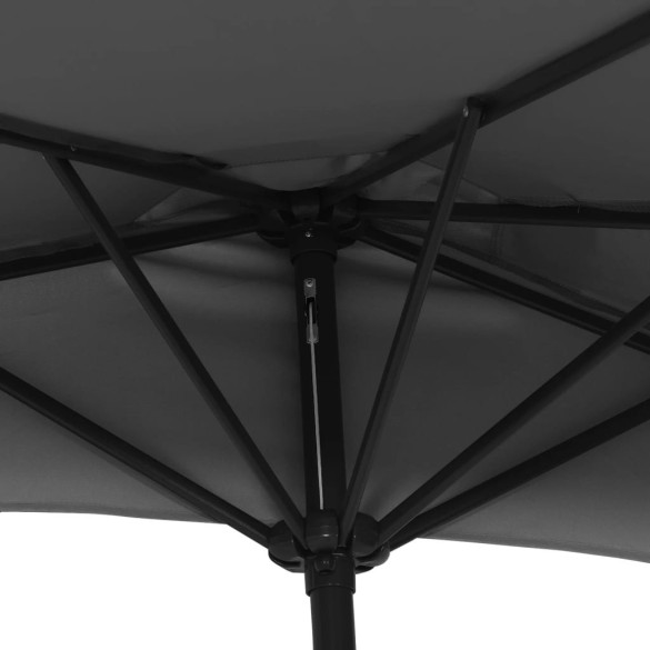 Umbrelă Balcon Aluminiu Negru 300cm | Livrare Gratuită