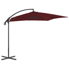 Umbrelă Grădină Consolă Oțel Roșu Vin 250x250 cm