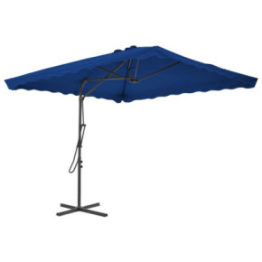 Umbrelă Grădină Rotativă 360° - Oțel Albastru 250x250 cm