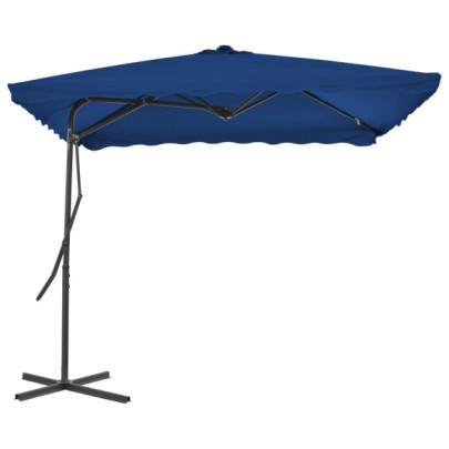 Umbrelă Grădină Rotativă 360° - Oțel Albastru 250x250 cm