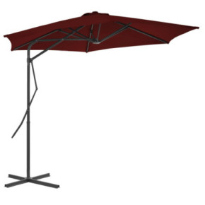 Umbrelă Grădină Rotativă 360° - Oțel Roșu Bordo 300x230 cm