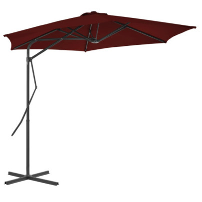 Umbrelă Grădină Rotativă 360° - Oțel Roșu Bordo 300x230 cm