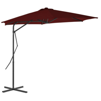 Umbrelă Grădină Rotativă 360° - Oțel Roșu Bordo 300x230 cm