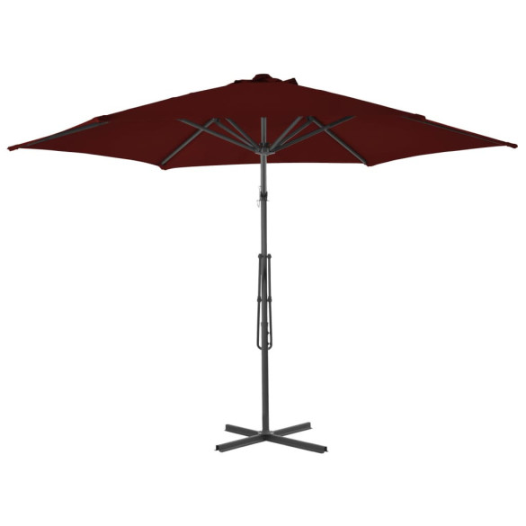 Umbrelă Grădină Rotativă 360° - Oțel Roșu Bordo 300x230 cm