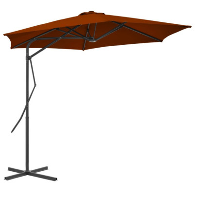 Umbrelă Grădină Oțel Cărămiziu 300x230 cm - Livrare Gratuită