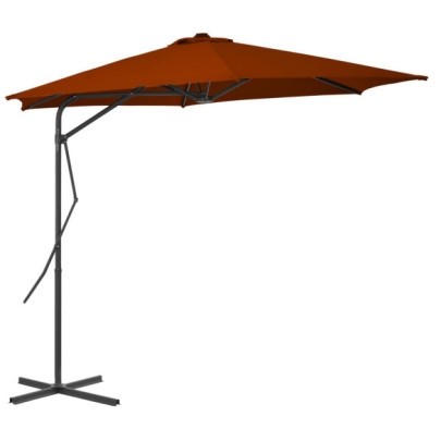 Umbrelă Grădină Oțel Cărămiziu 300x230 cm - Livrare Gratuită