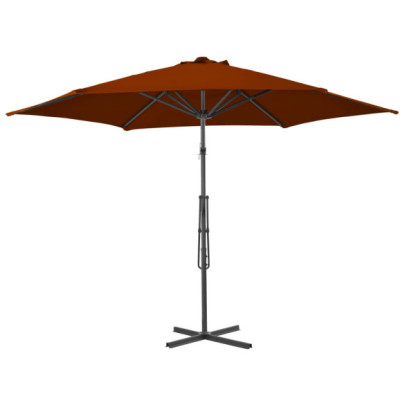 Umbrelă Grădină Oțel Cărămiziu 300x230 cm - Livrare Gratuită