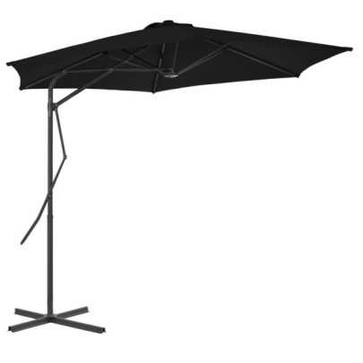 Umbrelă Grădină Oțel Negru 300x230 cm - Livrare Gratuită