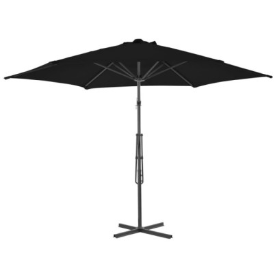 Umbrelă Grădină Oțel Negru 300x230 cm - Livrare Gratuită