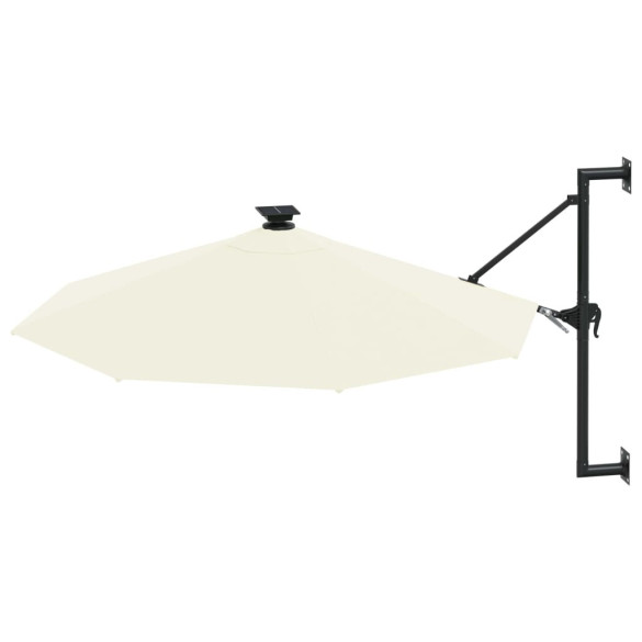 Umbrelă Montată pe Perete cu LED-uri - 300 cm - Nisipiu