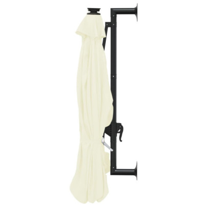 Umbrelă Montată pe Perete cu LED-uri - 300 cm - Nisipiu