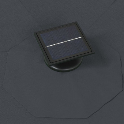 Umbrelă Montată pe Perete cu LED - Antracit 300 cm