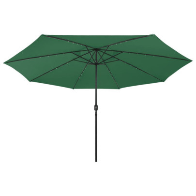 Umbrelă Grădină LED 400cm Verde - Livrare Gratuită