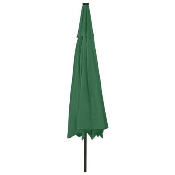 Umbrelă Grădină LED 400cm Verde - Livrare Gratuită