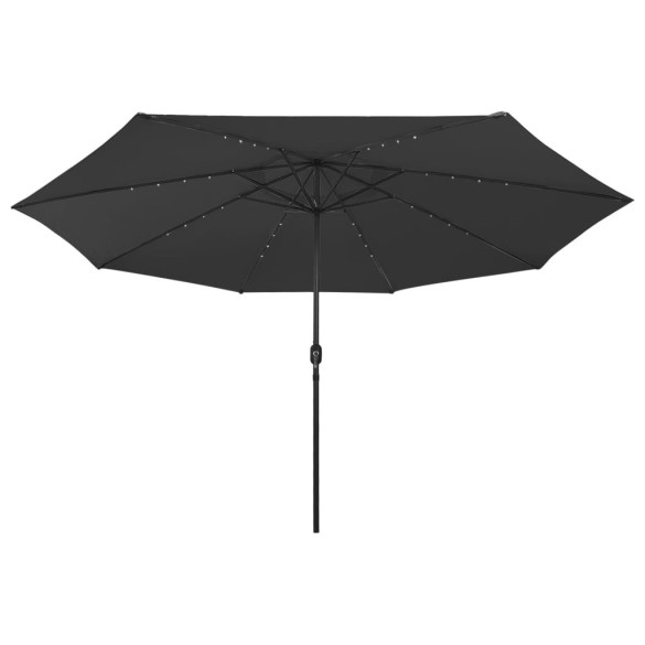 Umbrelă Grădină LED 400 cm Negru - Livrare Gratuită