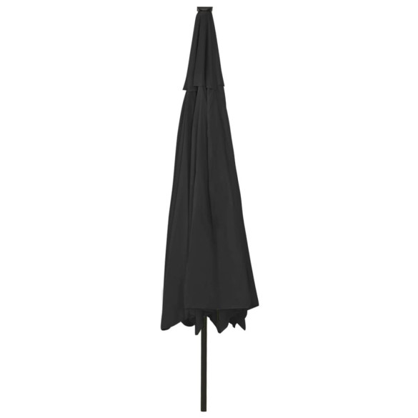 Umbrelă Grădină LED 400 cm Negru - Livrare Gratuită