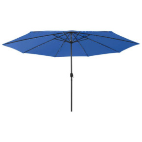 Umbrelă de Grădină cu LED-uri 400 cm - Albastru Azuriu