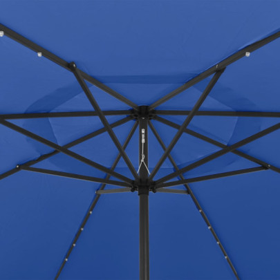 Umbrelă de Grădină cu LED-uri 400 cm - Albastru Azuriu