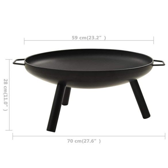 Vatră de Foc Oțel 70x59x28 cm - Livrare Gratuită Vatră de Foc Oțel 70x59x28 cm - Livrare Gratuită