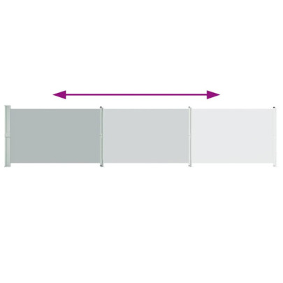 Copertină Laterală Retractabilă 140x600 cm - Gri