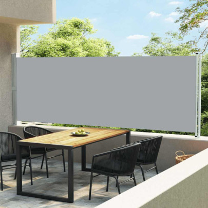 Copertină Laterală Retractabilă Gri - 600x160 cm
