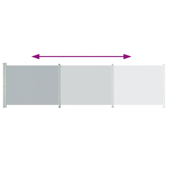 Copertină Laterală Retractabilă Gri - 600x160 cm