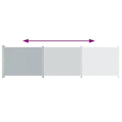 Copertină Laterală Retractabilă Gri - 600x160 cm