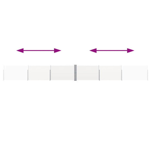 Copertină Laterală Retractabilă Terasă - Crem 140x1200 cm