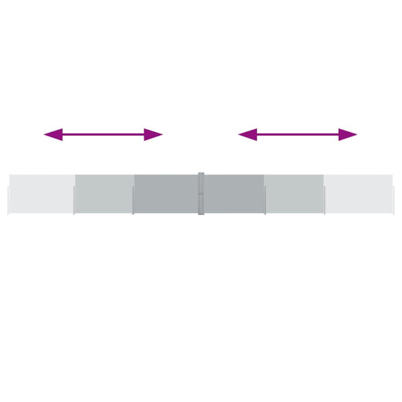 Copertină Laterală Retractabilă Terasă Antracit 140x1200 cm