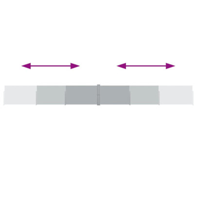 Copertină Laterală Retractabilă Terasă Antracit 140x1200 cm