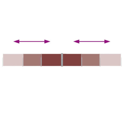 Copertină Laterală Retractabilă Maro 140x1200 cm