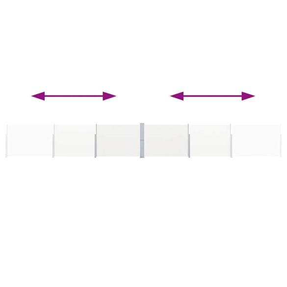 Copertină Laterală Retractabilă Terasă - Crem 170x1200 cm