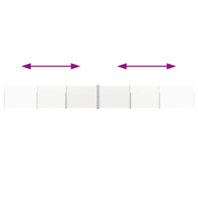 Copertină Laterală Retractabilă Terasă - Crem 170x1200 cm