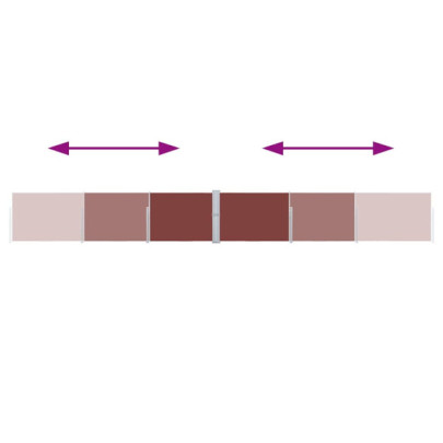 Copertină Laterală Retractabilă Terasă - Maro 170x1200 cm