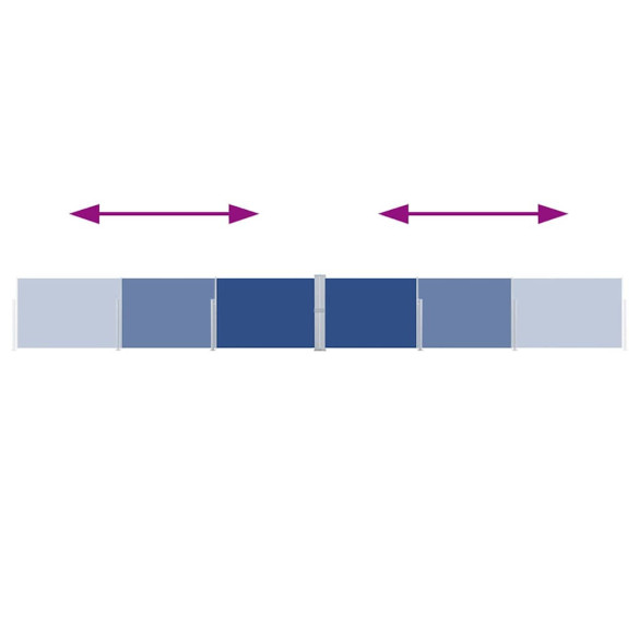 Copertină Laterală Retractabilă Terasă - Albastru 170x1200cm