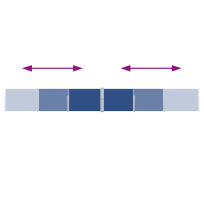 Copertină Laterală Retractabilă Terasă - Albastru 170x1200cm