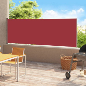 Copertină Laterală Retractabilă Terasă Roșu - 220x500 cm