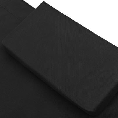 Pat Șezlong Exterior Negru - Material Textil Oxford
