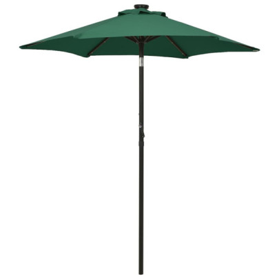 Umbrelă Solară cu LED Verde - Protecție UV și Iluminare