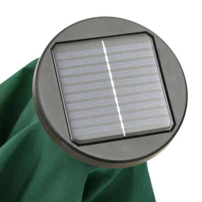 Umbrelă Solară cu LED Verde - Protecție UV și Iluminare