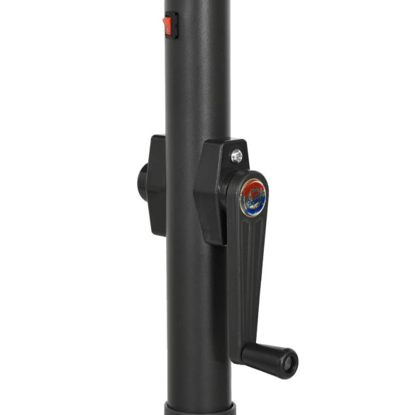 Umbrelă Soare cu LED - Albastru Azur 200x211 cm Aluminiu