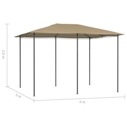 Pavilion Exterior 3x4m Gri Taupe - Livrare Gratuita