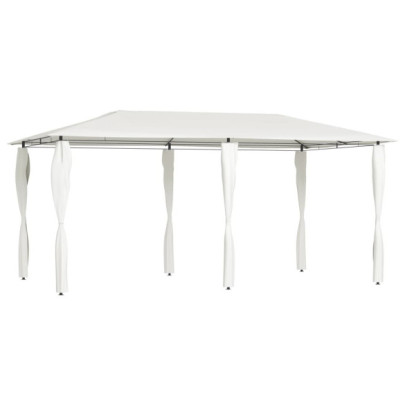 Pavilion cu huse pentru stâlpi - crem - 2,98x5,3x2,59 m - 160 g/m²