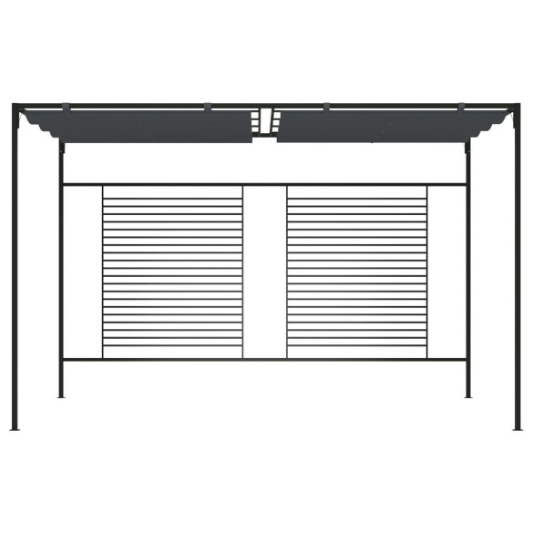 Pavilion Retractabil 4x3m Antracit - Acoperiș Extensibil