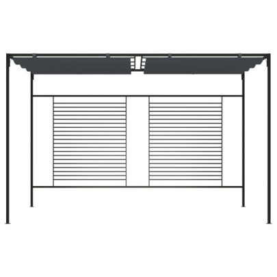 Pavilion Retractabil 4x3m Antracit - Acoperiș Extensibil